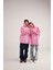 Kalp Baskılı Çift Giyilir Lovebombing sweatshirt Pembe 2