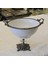 Döküm Ayaklı Metal Çerçeveli 26 cm Porselen Salata Kasesi Antik 1