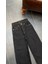 Kadın Yüksek Bel En Boy Likralı Comfort Ispanyol Paça Antrasit Kot Pantolon 1