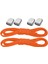 Akıllı Kilitli Ayarlanabilir 1 Çift Turuncu Neon 6 mm Lastik Pratik Bağcık 1