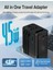 Evrensel Seyahat Şarj Adaptörü Fiş Priz Dönüştürücü Priz 45W /2xusb/3xtype-C/1xac 2