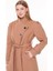 Dipmoda kadın midi oversize yün kaşe kaban DPPLTN03 - Camel 5
