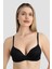Kadın Balenli Destekli Dolgulu Sütyen 3'lü Set Siyah Beyaz Mürdüm 4