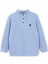 Dik Yaka Çıtçıt Detaylı Erkek Çocuk Mevsimlik Sweatshirt Mavi 001-0001995 1