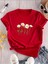 Yan Yana Papatya Desenli Basic T-Shirt 1