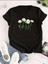 Yan Yana Papatya Desenli Basic T-Shirt 1