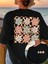Ön ve Arka Çoklu Çiçek Baskılı Basic T-Shirt 2