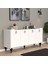 Titanyum (Meşe-Beyaz) Modern Konsol, Çok Amaçlı Dolap, Dresuar, Mutfak Dolabı, Kiler Dolabı, Tv Ünitesi 1