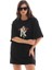 Unisex Bisiklet Yaka Baskılı Oversize Thirt Iyah 3