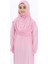 Pratik Tek Parça Organik Kız Çocuk Namaz Elbisesi - Pembe - 8-10 Yaş 2