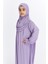 Pratik Tek Parça Organik Kız Çocuk Namaz Elbisesi - Lila - 5-7 Yaş 3