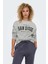 Onlsweat L/s Crew Oversız A Grı Mel Kadın Sweatshirt 1