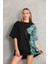 Unisex Bisiklet Yaka Baskılı Oversize Thirt Iyah 2