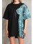 Unisex Bisiklet Yaka Baskılı Oversize Thirt Iyah 3