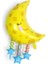 Yıldızlı Ay Folyo Balon 89 cm 1