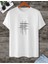 Unisex Baskılı Oversize Thirt Beyaz 1