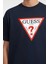 Guess Erkek Lacivert Üçgen Logolu T-Shirt 4