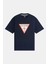 Guess Erkek Lacivert Üçgen Logolu T-Shirt 5