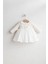 Kız Bebek Daisy Dream Elbise Ekru Renk - Göfreli Kumaş ve Dantelli Tasarım 1