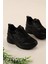 Kadın Gizli Topuk 7 cm Yazlık Fileli Sim Detaylı Hafif Rahat Taban Sneaker Spor Ayakkabı 4