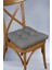 Sandalye Minderi 40 x 40 cm Bağcıklı ( Antrasit Gri ) 2