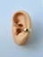Düz Model Sıkıştırmalı Kıkırdak Gold Renk Earcuff Piercing 3
