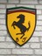 Ferrarı Logo 50 x 50 cm Ferrarı Araba Logosu | Ferrarı Marka Logosu | 3D Ferrarı Logo 3