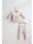 Kız Bebek Daisy Dream Alt Üst Takım Pudra Renk - Dantelli Beyaz Yaka ve Pileli Tasarım 1