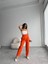 Pantolon Kapalı Cep 3 Düğme Detaylı - Orange 1