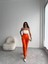 Pantolon Kapalı Cep 3 Düğme Detaylı - Orange 2