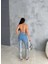 Gümüş Yırtık Detaylı Varaklı Mom Jean 4