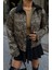 Leopar Desen Crop Ceket 2