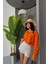 Beyaz Yaka ve Etiket Detaylı Orange Crop Gömlek 3