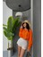Beyaz Yaka ve Etiket Detaylı Orange Crop Gömlek 4