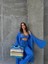 Krınkıll Büstiyer-Pantolon-Kimono Takım - Mavi 1