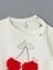 Lcw Baby Ekru Bisiklet Yaka Kiraz Baskılı Kız Bebek Sweatshirt ve Tayt 2'li T T 5