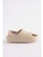 Krem Bantlı Unisex Terlik 4