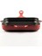 Hskgtv 2828 Kare Grill Döküm Tava 28X28 cm Yardımcı Kulplu Kırmızı 1