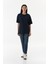 Basic Oversize Bisiklet Yaka Tişört 5