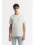 Erkek Su Yeşili Bisiklet Yaka Baskılı Bi Stretch Interlok T-shirt A51y1044 1