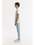 Erkek Su Yeşili Bisiklet Yaka Baskılı Bi Stretch Interlok T-shirt A51y1044 3