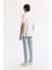 Erkek Su Yeşili Bisiklet Yaka Baskılı Bi Stretch Interlok T-shirt A51y1044 4