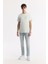 Erkek Su Yeşili Bisiklet Yaka Baskılı Bi Stretch Interlok T-shirt A51y1044 5
