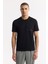 Erkek Siyah Bisiklet Yaka Baskılı Bi Stretch Interlok T-shirt A51y1135 5