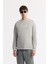 Erkek Gri Bisiklet Yaka Baskılı Bi Stretch Interlok Sweatshirt A51y1204 1