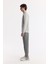 Erkek Gri Bisiklet Yaka Baskılı Bi Stretch Interlok Sweatshirt A51y1204 3