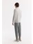 Erkek Gri Bisiklet Yaka Baskılı Bi Stretch Interlok Sweatshirt A51y1204 4