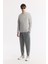 Erkek Gri Bisiklet Yaka Baskılı Bi Stretch Interlok Sweatshirt A51y1204 5