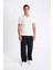 Slim Fit Dar Kesim Polo Yaka Kısa Kollu Dokulu Tişört C8573AX24SM 2