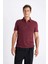 Slim Fit Dar Kesim Polo Yaka Kısa Kollu Dokulu Tişört C8573AX24SM 1